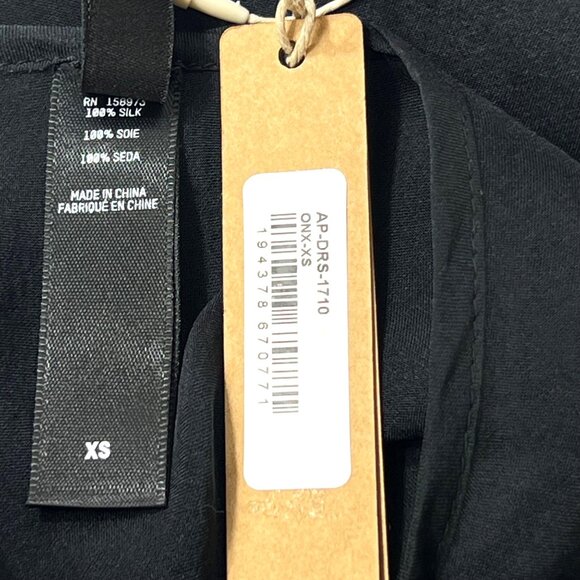 SKIMS Romance Chiffon Halter Silk Slip Dress Onyx XS - Picture 7 of 10